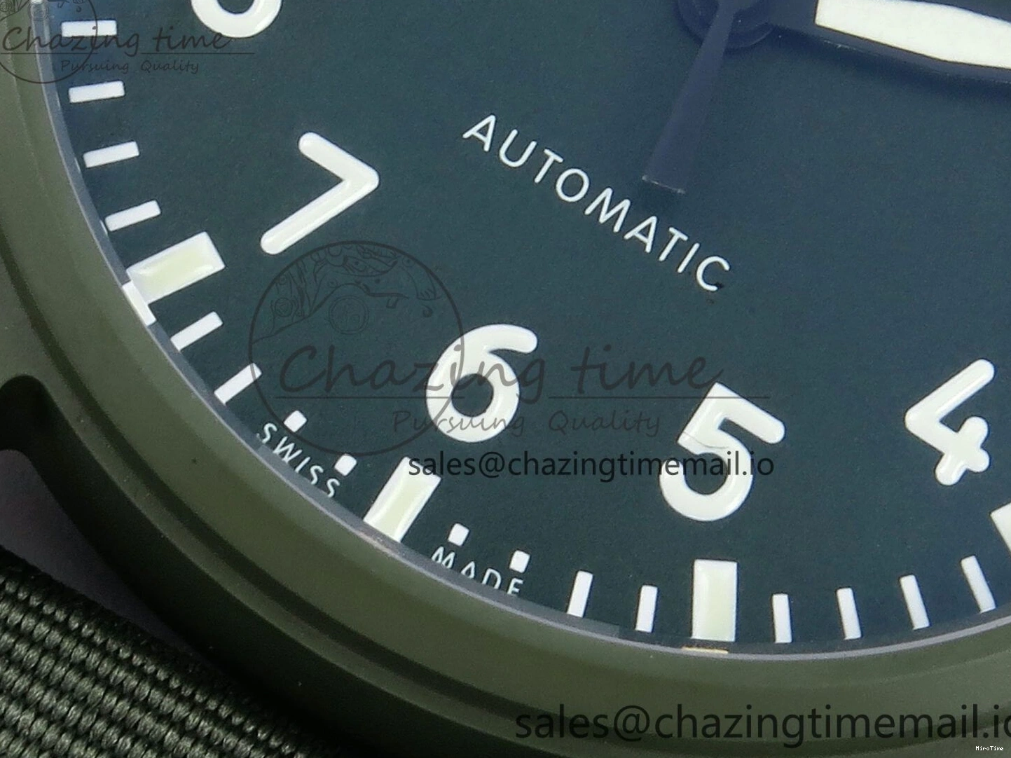 MIROTIME 0117 Big Pilot IW329802 M+F 1:1 Best Edition Green Dial on Green Nylon Strap MY Unique 7002